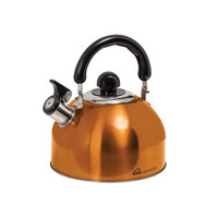 Kiwi Camping Coloured Whistling Kettle - 2.5 Litre [Colour: Orange]