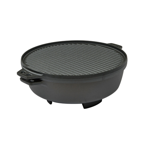 Campfire Pre Seasoned Cast Iron Camp Oven 5-In-1