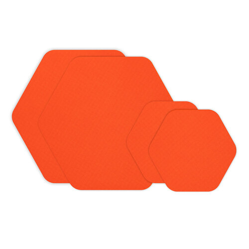 Gear Aid Tenacious Tape Hex Patches - Orange 30D Ripstop